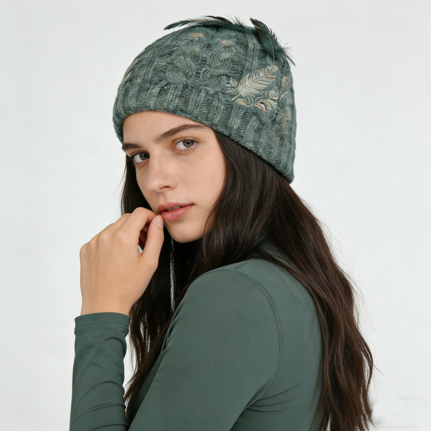 Forest Feather Knit